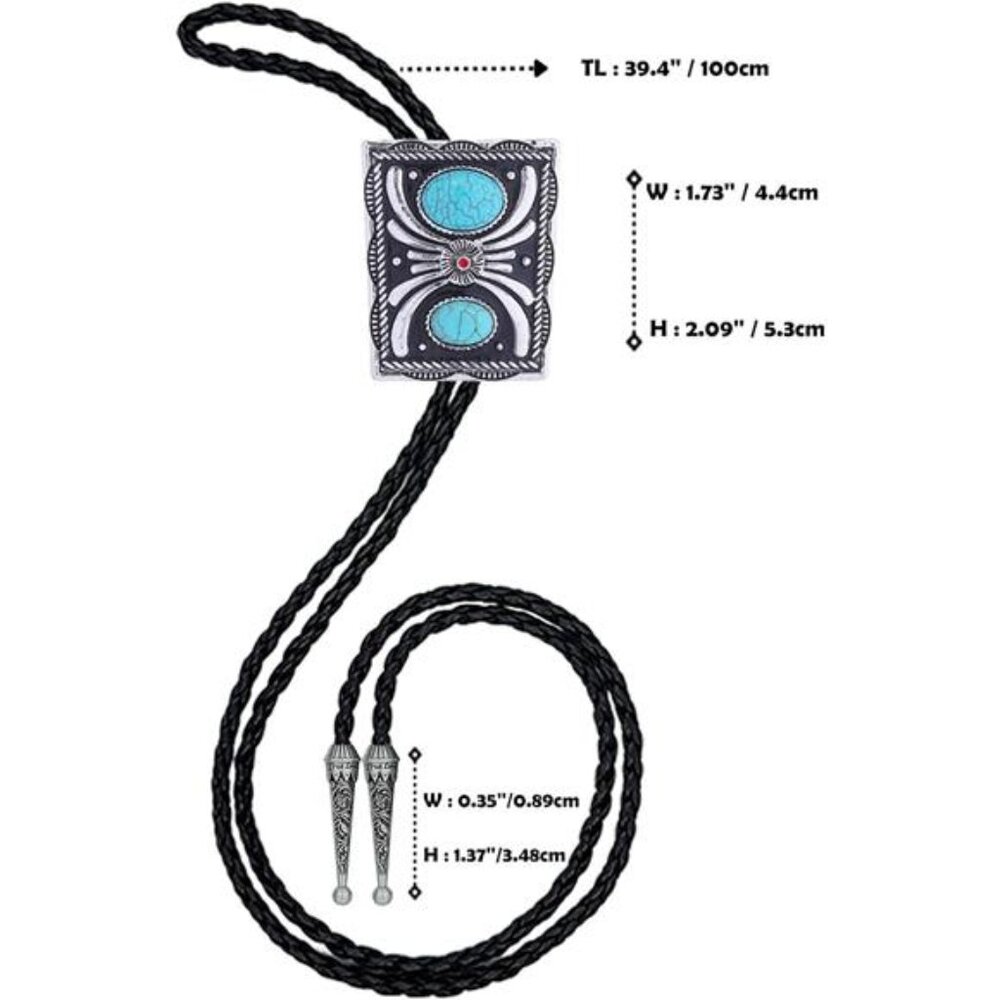 Western Bolo Tie for Men 07 - Picture 4 of 7